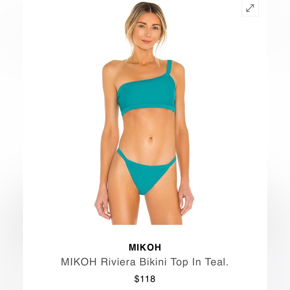 REVOLVE Mikoh Riviera bikini top in teal
NWT
